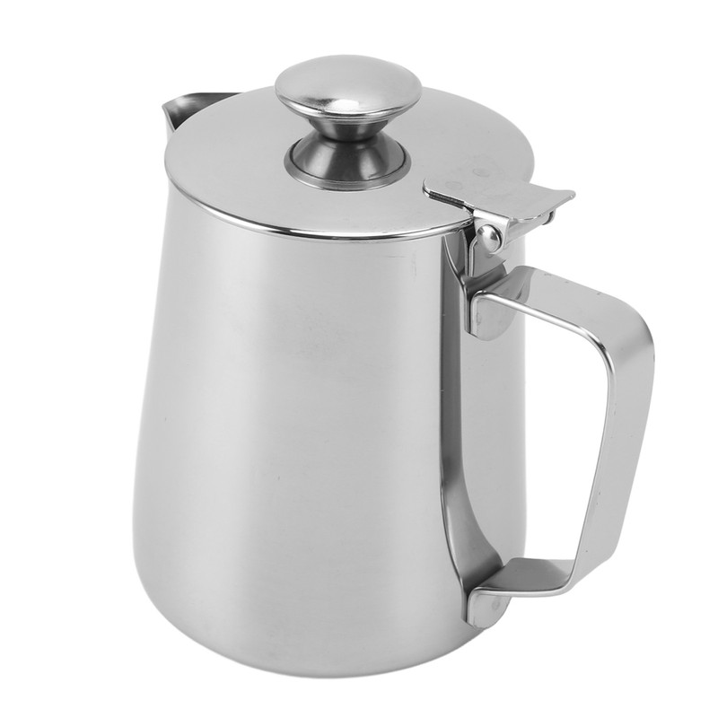 Milk Frothing Cup Thickened Stainless Steel Comfortable Handle Coffee Steaming