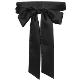Holibanna Robe Belt Long Ribbon Dress Belt Sash Black Wedding Bridal Belts for Women Girls Bridesmaid Bathrobe Waistband Pajamas Party Special Occasion