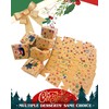 Qiqee 60pc Christmas Cookie Boxes with Window 4x4x2.5 Small Treat