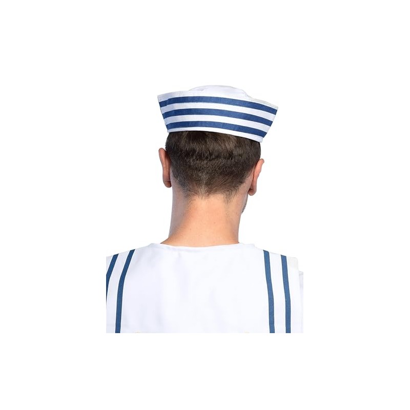 Boland BV Navy Sailor Doughboy Hat, White/Navy