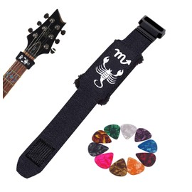 Rockhouse Guitar String Dampener Muter Silencer Fret Strap Muting Wraps for Electric Guitar Bass Mute Tape Strings Muffler Cover Noise Damper Belt Instrument Accessories, Scorpion