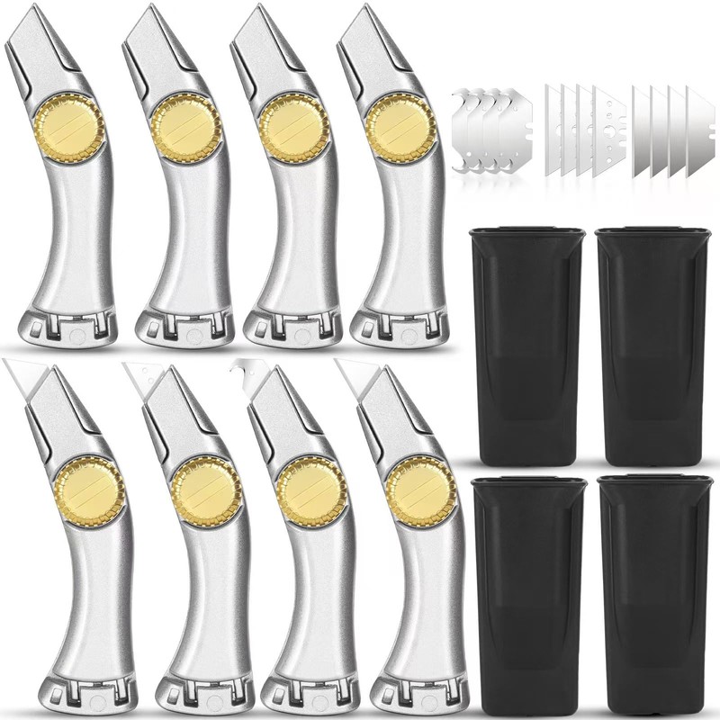 8 Pack Heavy Duty Fixed Roofing Knife with 20 Pcs