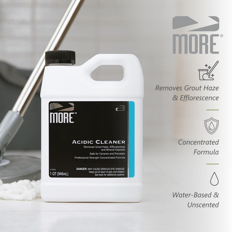MORE Grout Cleaner for Tile Floors - Acidic Grout Cleaning