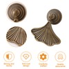 MOROBOR Ginkgo Leaf Shape Knob Handles, 4 PCS Drop Pendant
