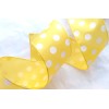 RG Expressions White Polka Dot Yellow Satin 2.5" x 5