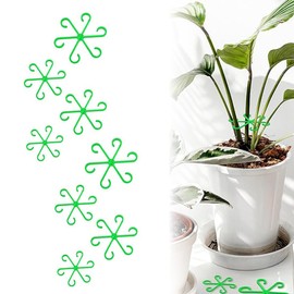 MEXRUMI Plant Support, Stem Support, Plant Support, Pack of 8 Plant Clips for Support, Reusable Plant Trunk Hook (Green)