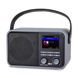 Ocean Digital WR-330 Wi-Fi Internet FM Radio Portable with Hand Strap and Passive Bass Radiator Preset Keys Rechargeable Battery Bluetooth Receiver Stress Relief Relaxation 2.4” Color Display