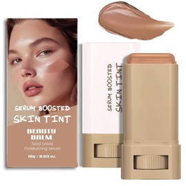 Phanund Foundation Stick Beauty Balm Serum Boosted Skin Tint, Solid Tinted Moisturizing Serum Foundation, Contour Stick for Face Makeup, Buildable, Natural Finish, All-Day Wear (# 06)