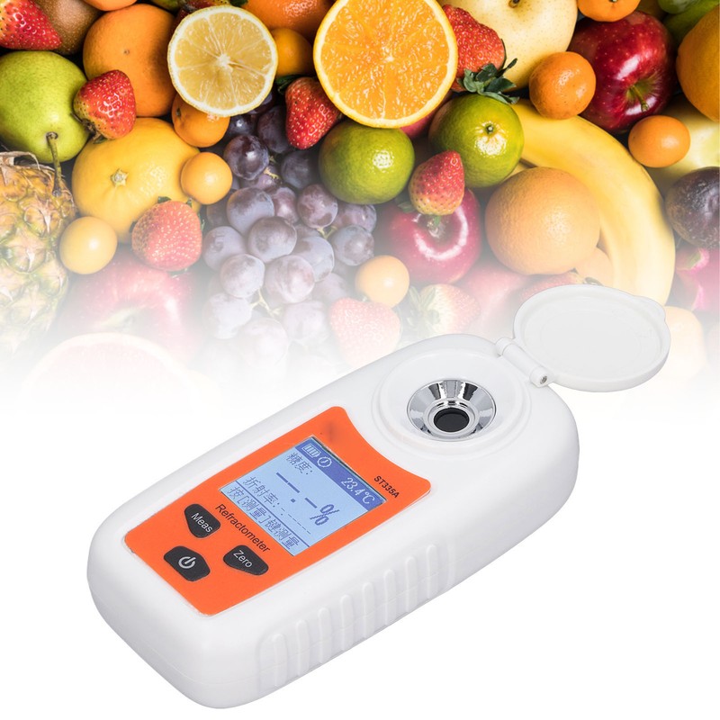 LCD Brix Digital Refractometer Non Slip Dust Proof Cover Digital
