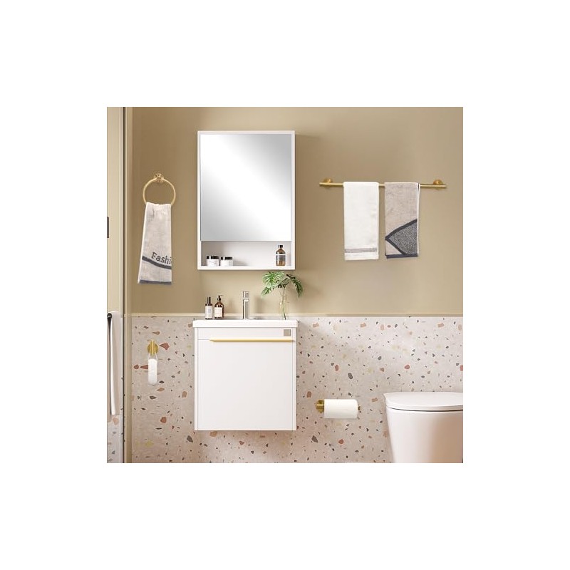 Juego de 4 Piezas de Accesorios de baño de Acero