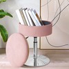 ACEQLYT Adjustable Vanity Stool with Storage, Modern Pink Vanity Chair