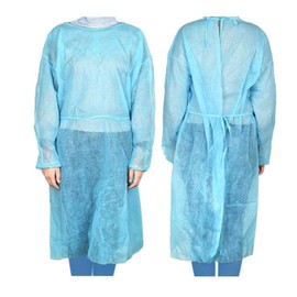 Dealmed Blue Isolation Gown – Disposable Medical Gowns, Latex-Free, Perfect for Hospitals, Medical Facilities, and Physicians’ Offices (Pack of 10)