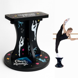 Cheerleading Flyer Training Stand Balance Trainer for Flyers Stunt Practice Stability Board Core Strength and Balance Drill Equipment for Cheer Dance Gymnastics (sky black)