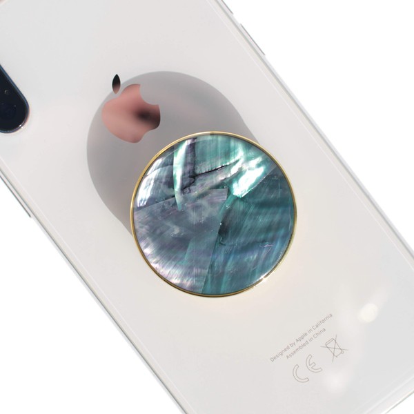 OnTheGrip Cute Natural Seashell Design Round Shape Collapsible Mobile Phone