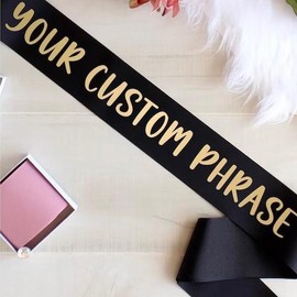 Ribbon Banner + bouquet + gift banner + florist bouquet banner - Color: Black, Custom quote: Happy Mother’s Day