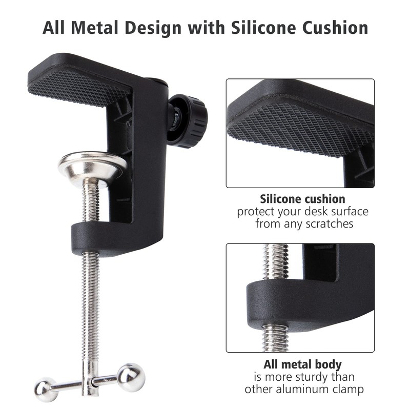 Metal Desk Clamp For Microphone Suspension Boom Scissor Arm Stand