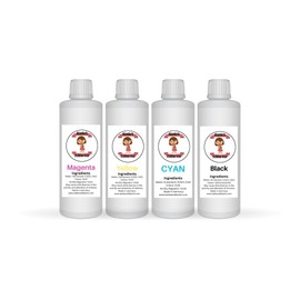 Katies Edible Ink Set Compatible with Canon Pixma Printers Black/Cyan/Magenta/Yellow