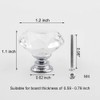 MDPLY 5 Pack Crystal Glass Cabinet Knobs-30mm Diamond Shape Pulls
