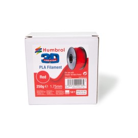 Humbrol AG9175 Red PLA Filament - 3D Printer Filament Spool, 1.75mm Flexible PLA, 3D Printing & Scanning Accessories - Replacement Filament Materials for AG9172 Humbrol Creator 3D Printer