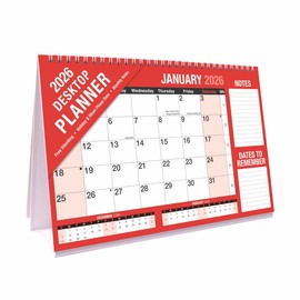 2026 LARGE STAND UP DESK TOP MONTH TO VIEW PLANNER QUALITY CALENDER PLANNER (2026)
