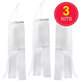 Baker Ross FX998 Design Your Own Windsocks - Pack of 3, Garden Craft Kits for Kids