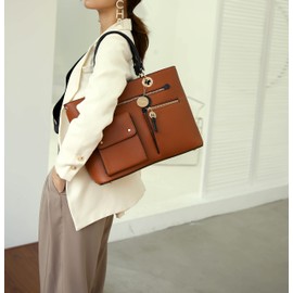 MKF Collection Satchel Bag for Women’s Vegan Leather Crossbody Bag Handbag Top-Handle Purse by Mia K