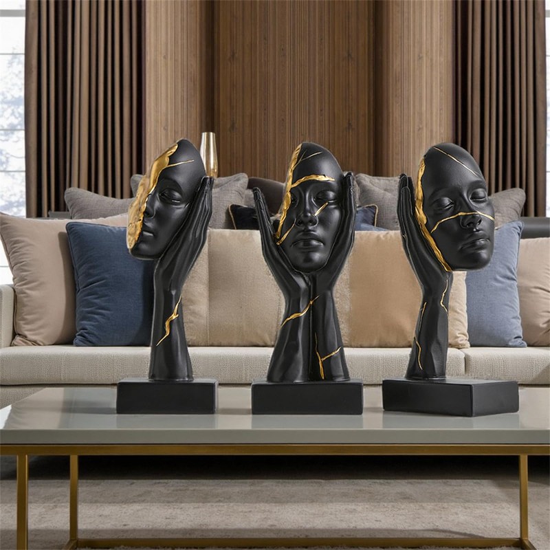 AWNR Modern Abstract See No Evil Hear No Evil Speak