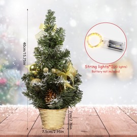 Mini Christmas Tree, Small Christmas Tree with Lighting, Christmas Tree Small Decorated, Christmas Tree Small LED, Artificial Table Christmas Tree for Christmas Decoration Advent