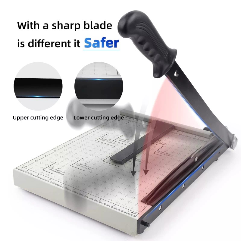 ZEQUAN A4 Paper Cutter Heavy Duty Metal Base, Stack Paper