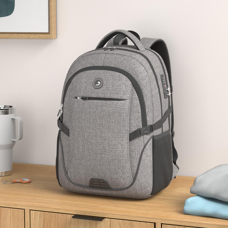 SHRRADOO Anti Theft Laptop Backpack Travel Backpacks with Combination Lock