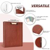 Ospelelf 3 Ring Binder with Clipboard 1 Inch Leather Binder