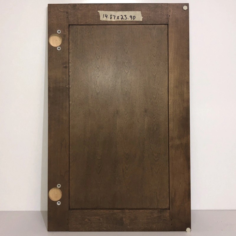 14.87x23.90 Mocha Swirl FINISHED MAPLE KITCHEN CABINET DOOR, Condition is