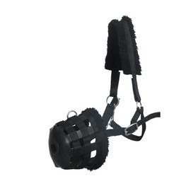 SIE Horse Grazing Muzzle Feed Bags (Cob, Black)