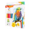 deli Colouring Pencils Pack of 24 Colours, Ergonomic Triangular Colouring