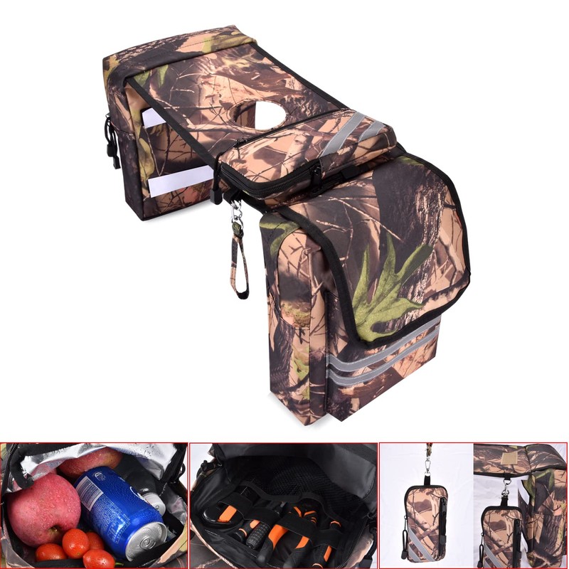 CKEGUO ATV Saddle Bag,Waterproof Insulated pocket Motorcycle Tank Bag with