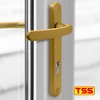 TSS Gold UPVC Door Handle Pair Set, Sprung, 92mm PZ