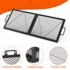 only fire Foldable X-Marks Fire Pit Cooking Grate, Portable Rectangle