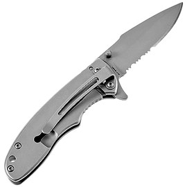 Smith & Wesson SW1100 - Cuchillo plegable con punta de caída, color negro
