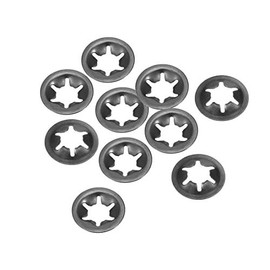 uxcell M12 ing Washer 11.2mm I.D. 25mm O.D. Internal Tooth Washers Push-On Locking Speed Clip 65Mn Black Oxide Finish 10pcs