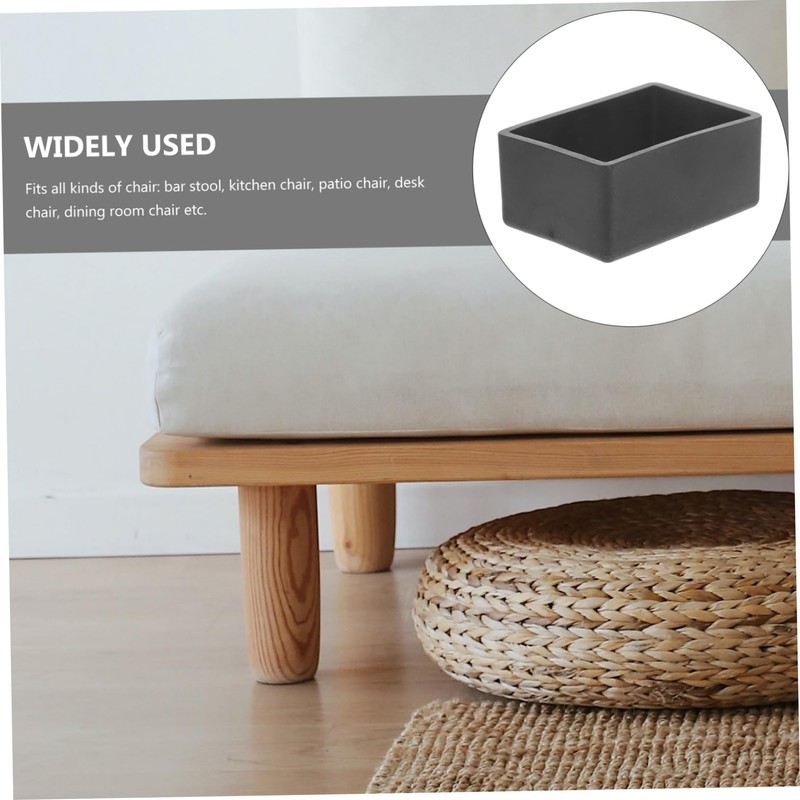 ORFOFE 8pcs Rectangular Furniture Table Foot Cover Caps Chair Leg