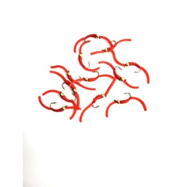 Squirmy Wormy 12 PCS Fly Fishing Lure Kit Size 10 with Tungsten Bead for Trout Bass Salmon Steelhead