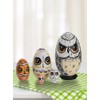 5PCS Owl Nesting Egg Cute Owl Animal Nesting Dolls Wooden