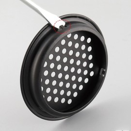 Leliafleury 20Pcs Air Vent Louver Round Ventilation Grilles Mesh Hole Soffit Vents Stainless Steel Air Vent Louver Hole for Kitchen Bathroom Cabinet Wardrobe (Black, 53mm Bevel Mouth)