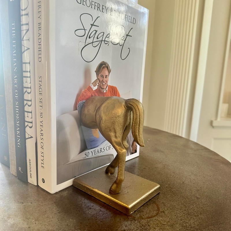 Fox Run Horse Decorative Bookend Set, 100% Iron, 4.5" x