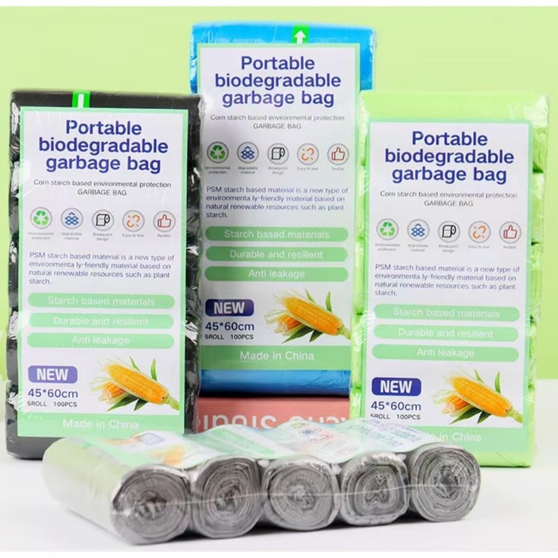 Biodegradable Trash Bags Waste Bag100PCS, Garbage bags 20L kitchen trash