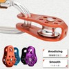 YAPJEB Micro Pulley 26kN Single Pulley Climbing Pulley Fixed Rope
