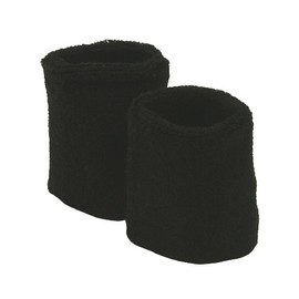MG Wrist Band Pair (Terry)-Black OSFM