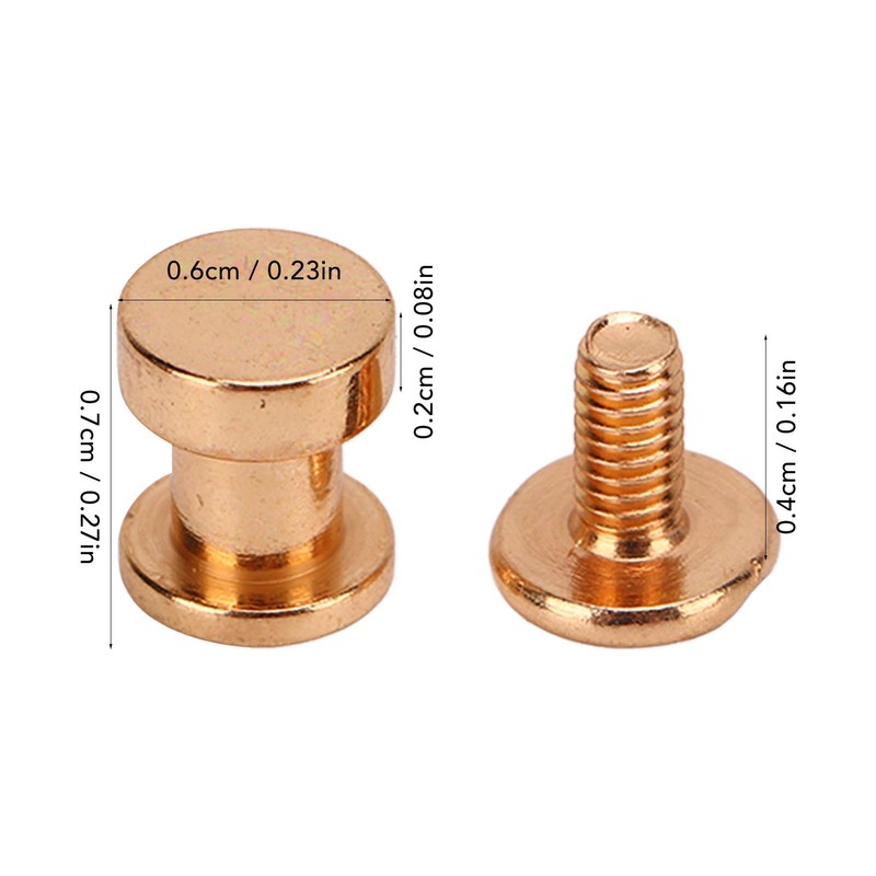 300 Sets DIY Book Binding Screw Double Layer Flat Head