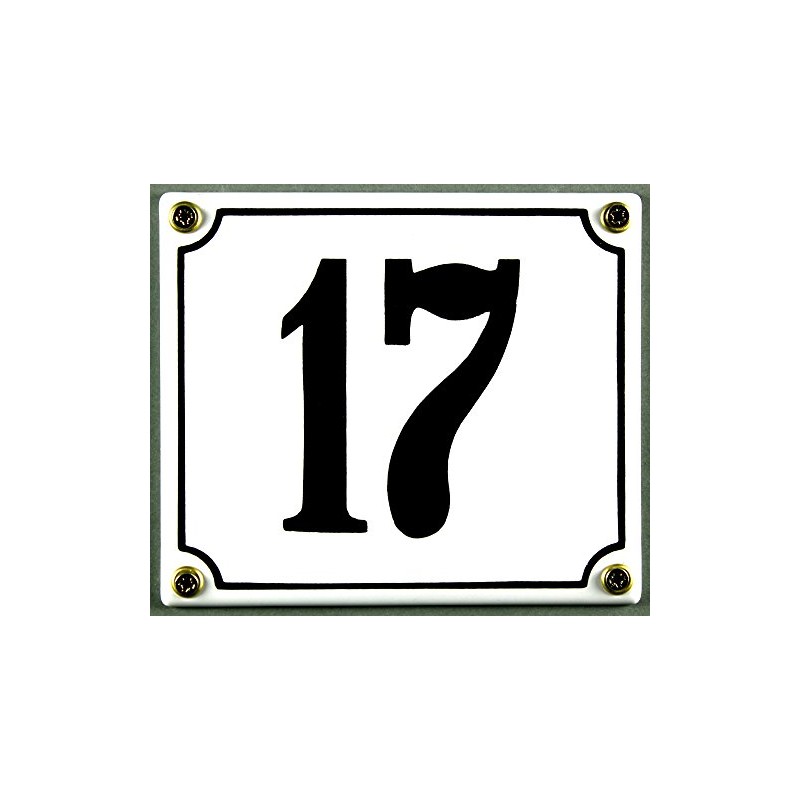 Buddel Bini Wetterfestes Emaille Hausnummernschild 17 12 x 14 cm,