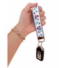 BattleTim Floral Embroidered Fabric Keychain Wristlet Key Fob Keychain Car